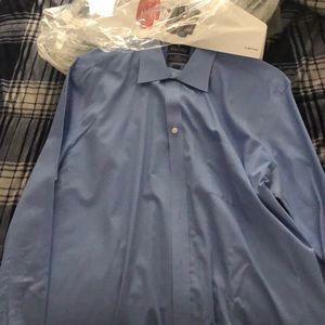Stafford fitted Light blue shirt